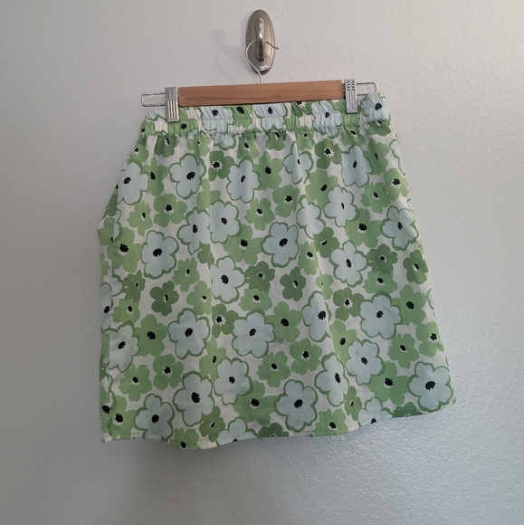 Vero Moda Green Floral Mini A-Line Skirt - Picture 7 of 12